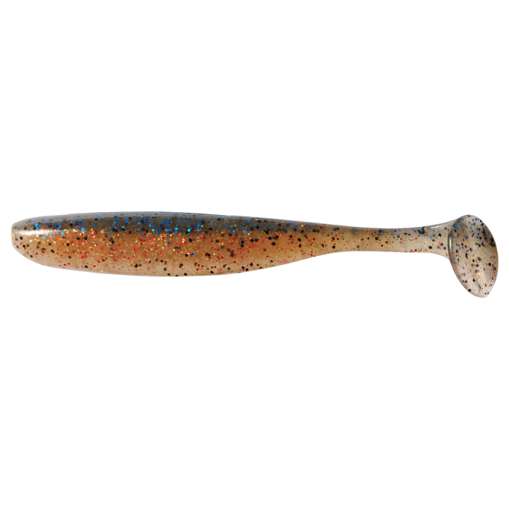 Keitech Easy Shiner Jigi 3.5" Golden Gill sivulta, pää vasemmalla