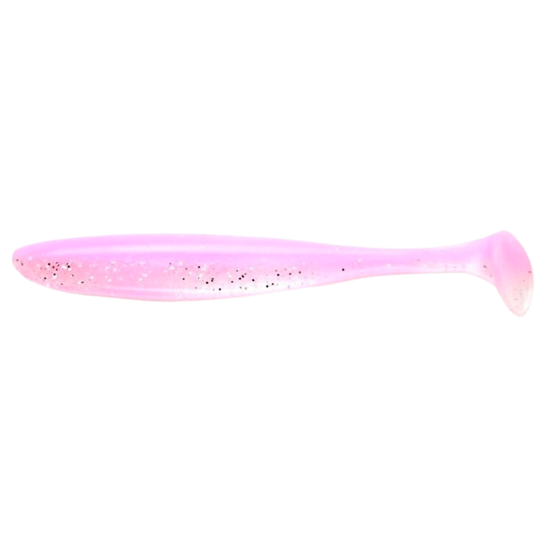 Keitech Easy Shiner Jigi 3.5" Lilac Ice sivulta, pää vasemmalla