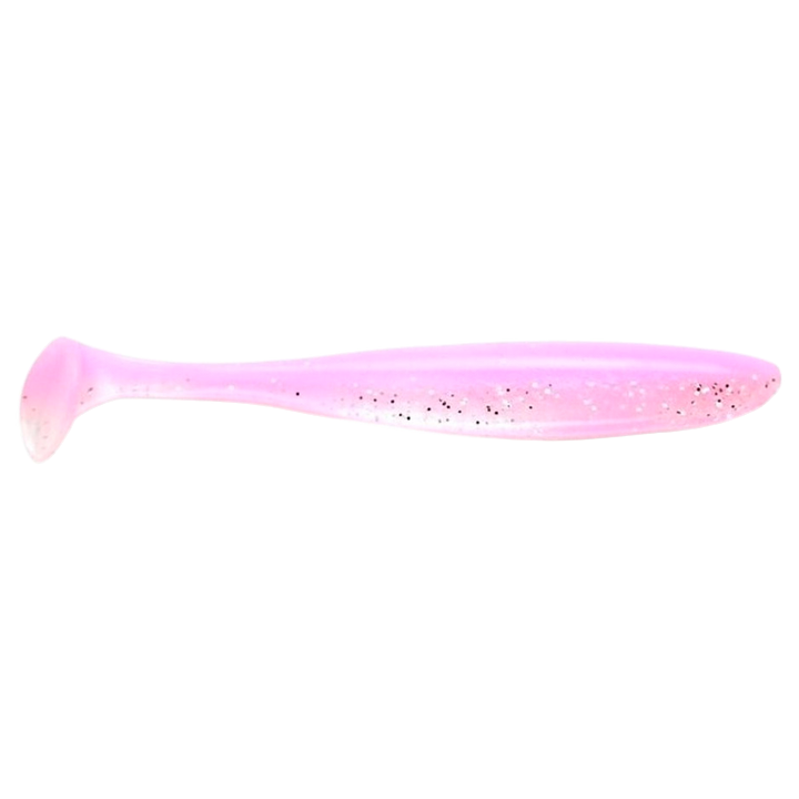 Keitech Easy Shiner Jigi 3.5" Lilac Ice sivulta, pää oikealla