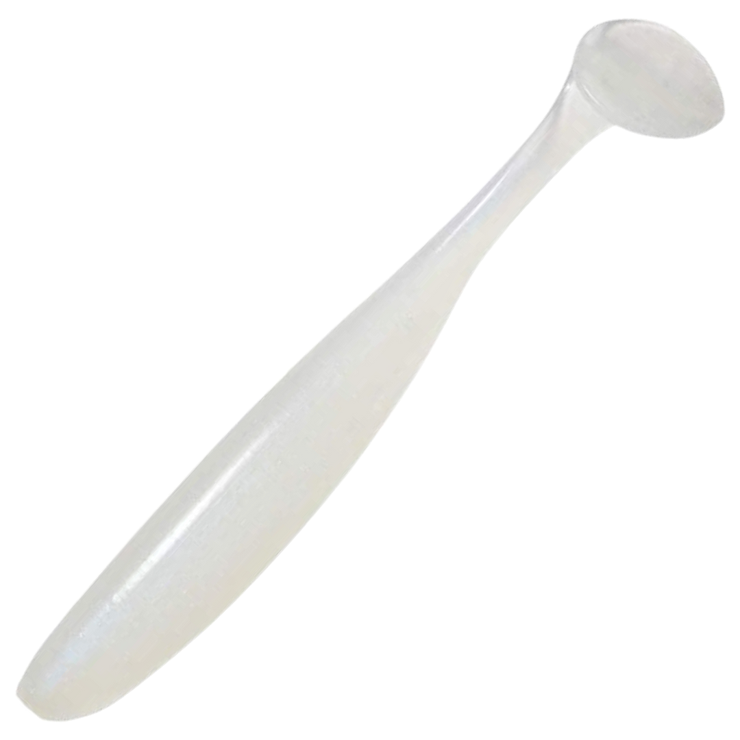 Keitech Easy Shiner Jigi 3.5", väri Pearl Glow: helmenvalkoinen runko