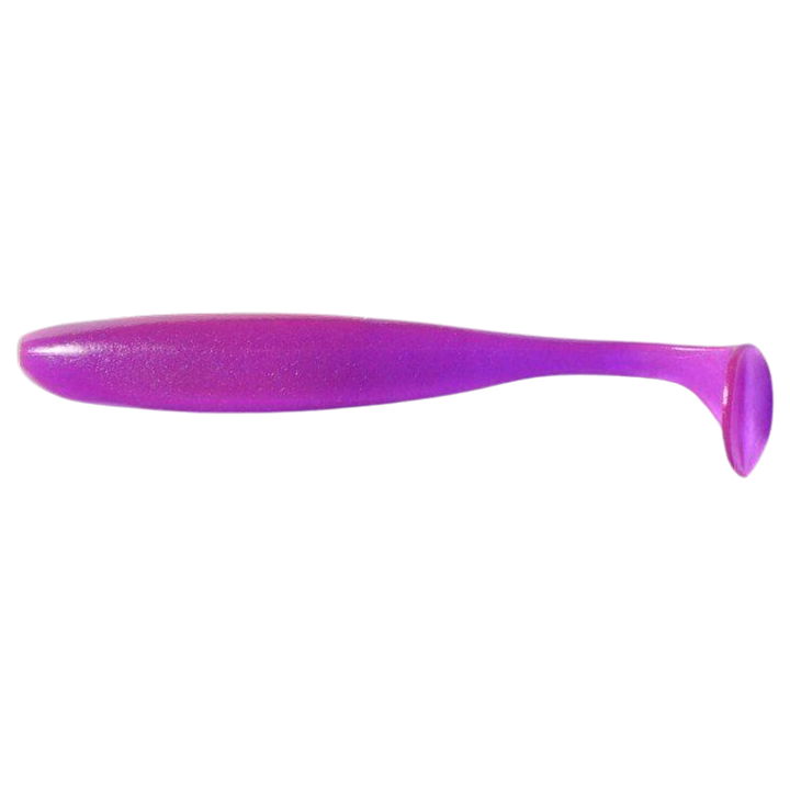 Keitech Easy Shiner Jigi 3.5" Purple Chameleon sivulta, pää vasemmalla