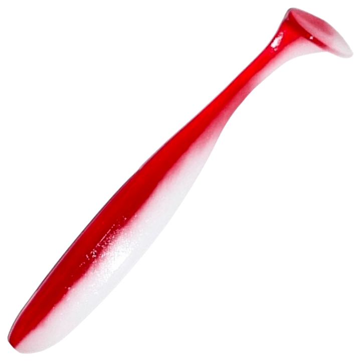 Keitech Easy Shiner Jigi 4.5", väri Bloody Ice: punainen selkä ja valkoinen vatsa