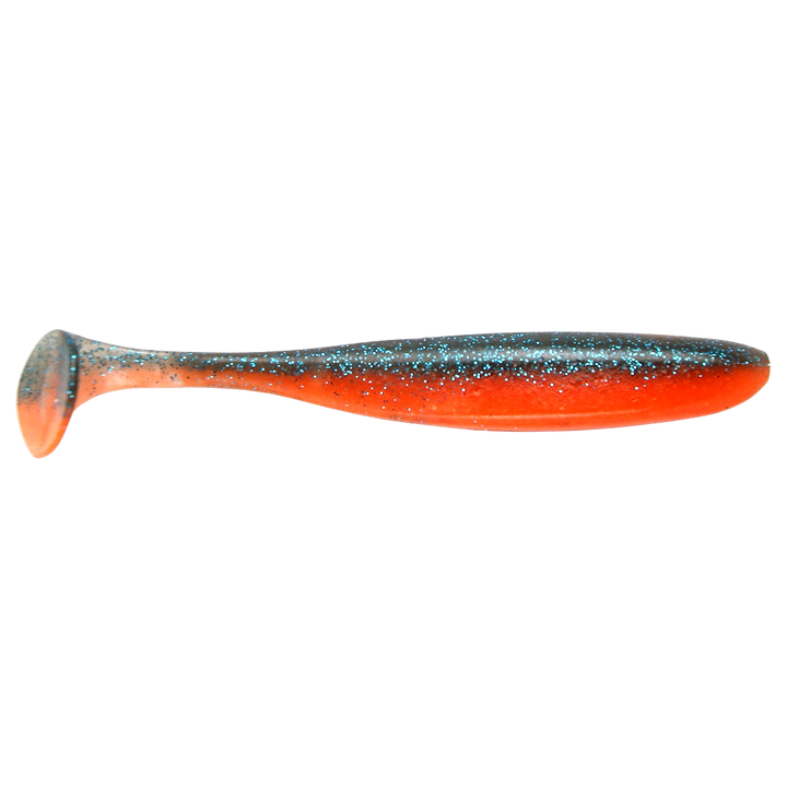 Keitech Easy Shiner Jigi 4.5" Blue Watermelon sivulta, pää oikealla