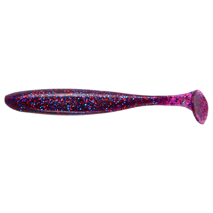 Keitech Easy Shiner Jigi 4.5" Cosmos sivulta, pää vasemmalla