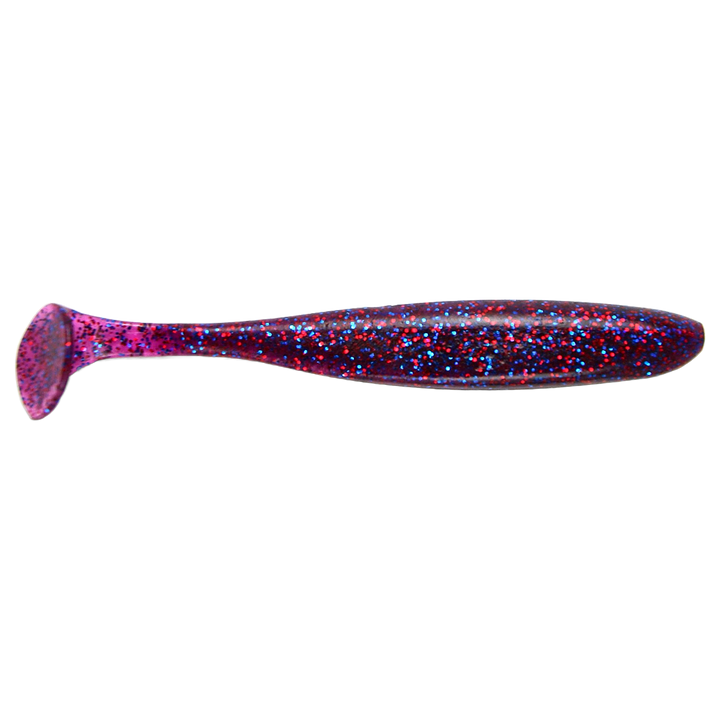 Keitech Easy Shiner Jigi 4.5" Cosmos sivulta, pää oikealla