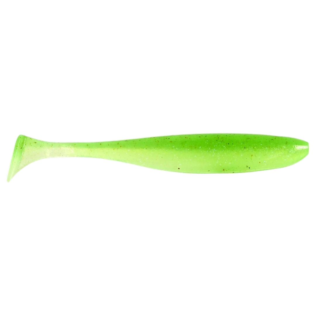 Keitech Easy Shiner Jigi 4.5" Electric Chart Shad sivulta, pää oikealla