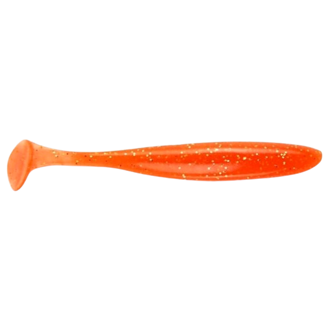 Keitech Easy Shiner Jigi 4.5" Flashing Carrot sivulta, pää oikealla