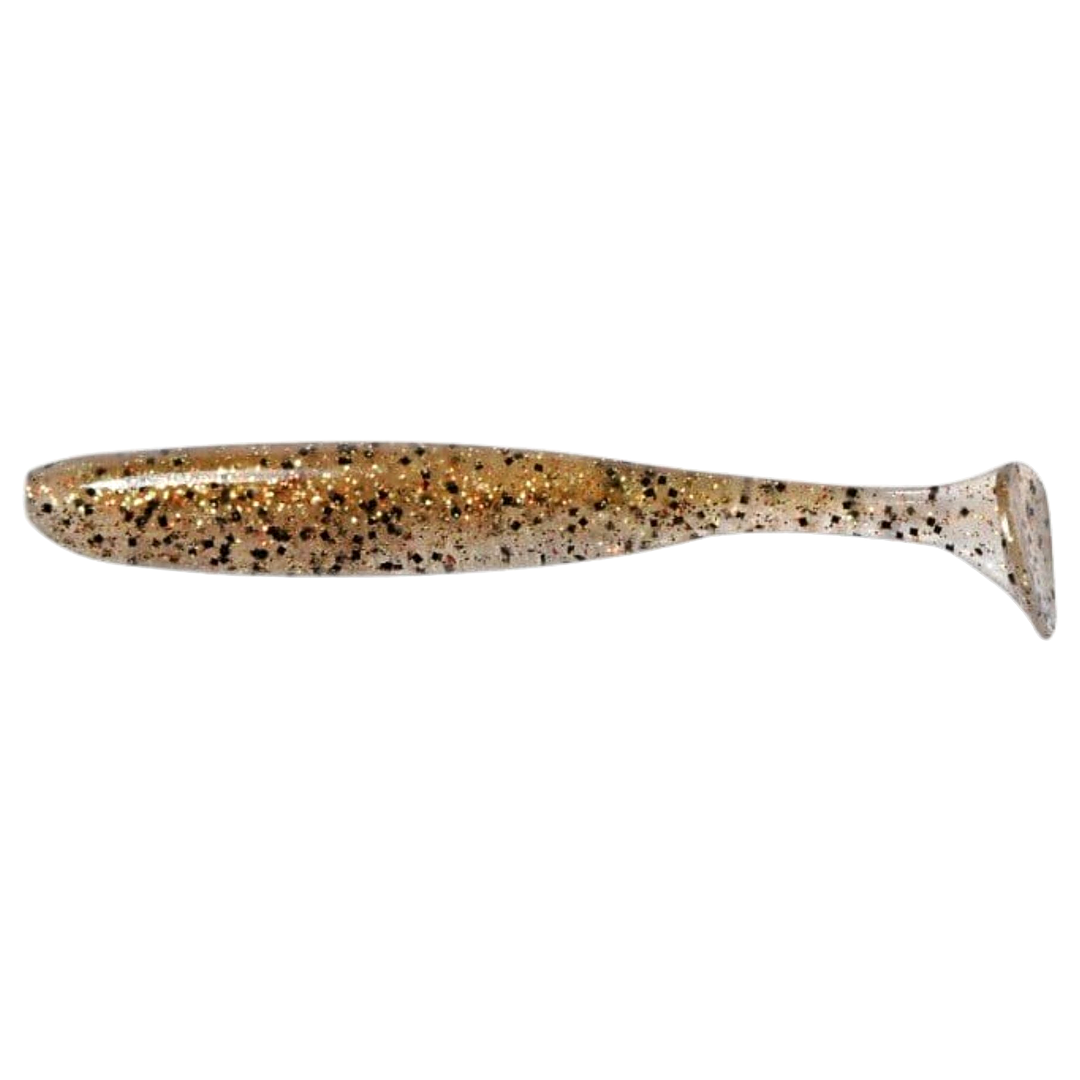 Keitech Easy Shiner Jigi 4.5" Gold Shad sivulta, pää vasemmalla