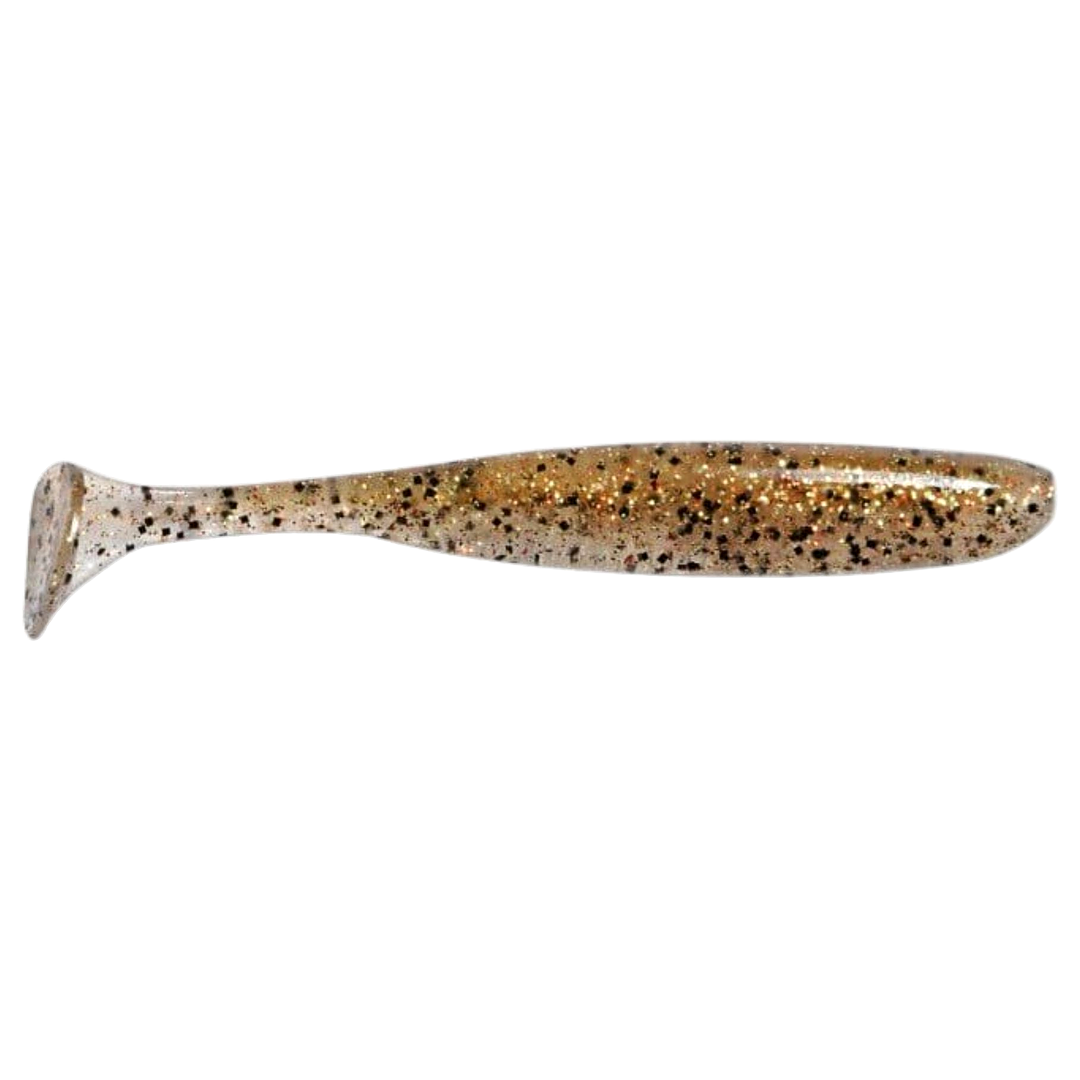 Keitech Easy Shiner Jigi 4.5" Gold Shad sivulta, pää oikealla