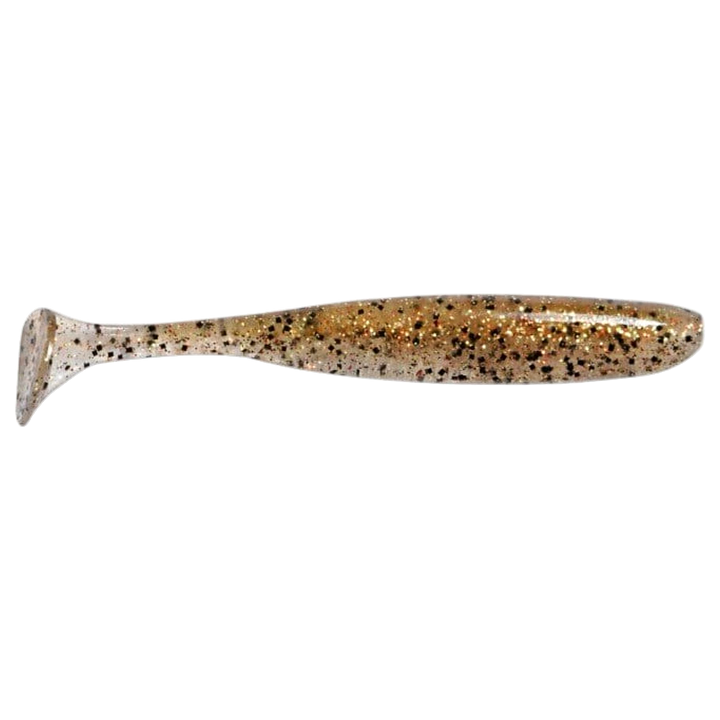 Keitech Easy Shiner Jigi 4.5" Gold Shad sivulta, pää oikealla