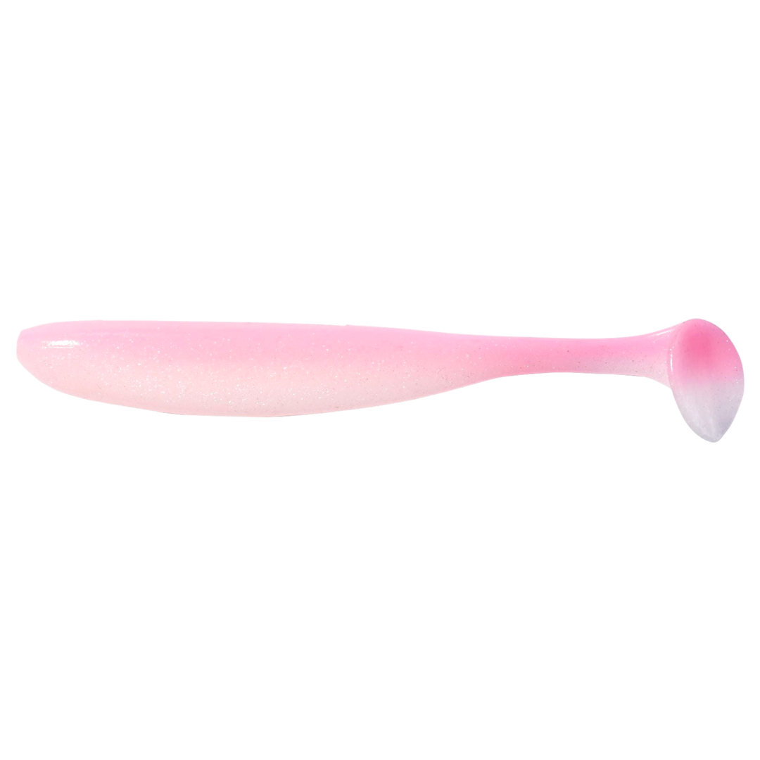 Keitech Easy Shiner Jigi 4.5" Pink Lady sivulta, pää vasemmalla