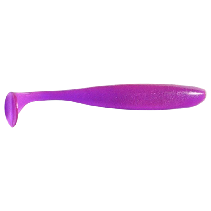 Keitech Easy Shiner Jigi 4.5" Purple Chameleon sivulta, pää oikealla