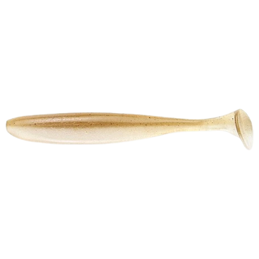 Keitech Easy Shiner Jigi 4.5" Wakasagi sivulta, pää vasemmalla