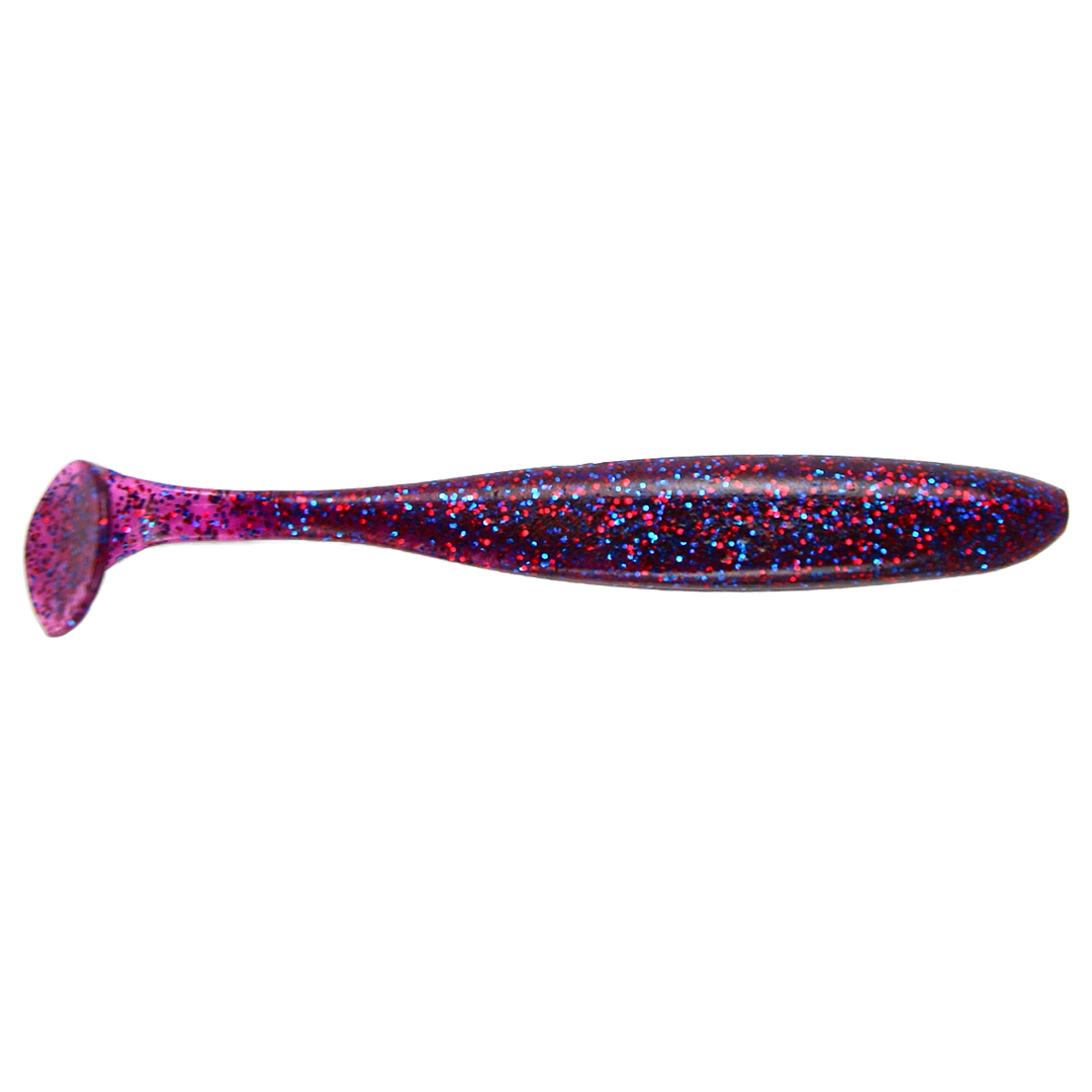 Keitech Easy Shiner Jigi 4" Cosmos sivulta, pää oikealla