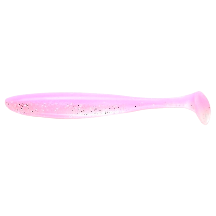 Keitech Easy Shiner Jigi 4" Lilac Ice sivulta, pää vasemmalla