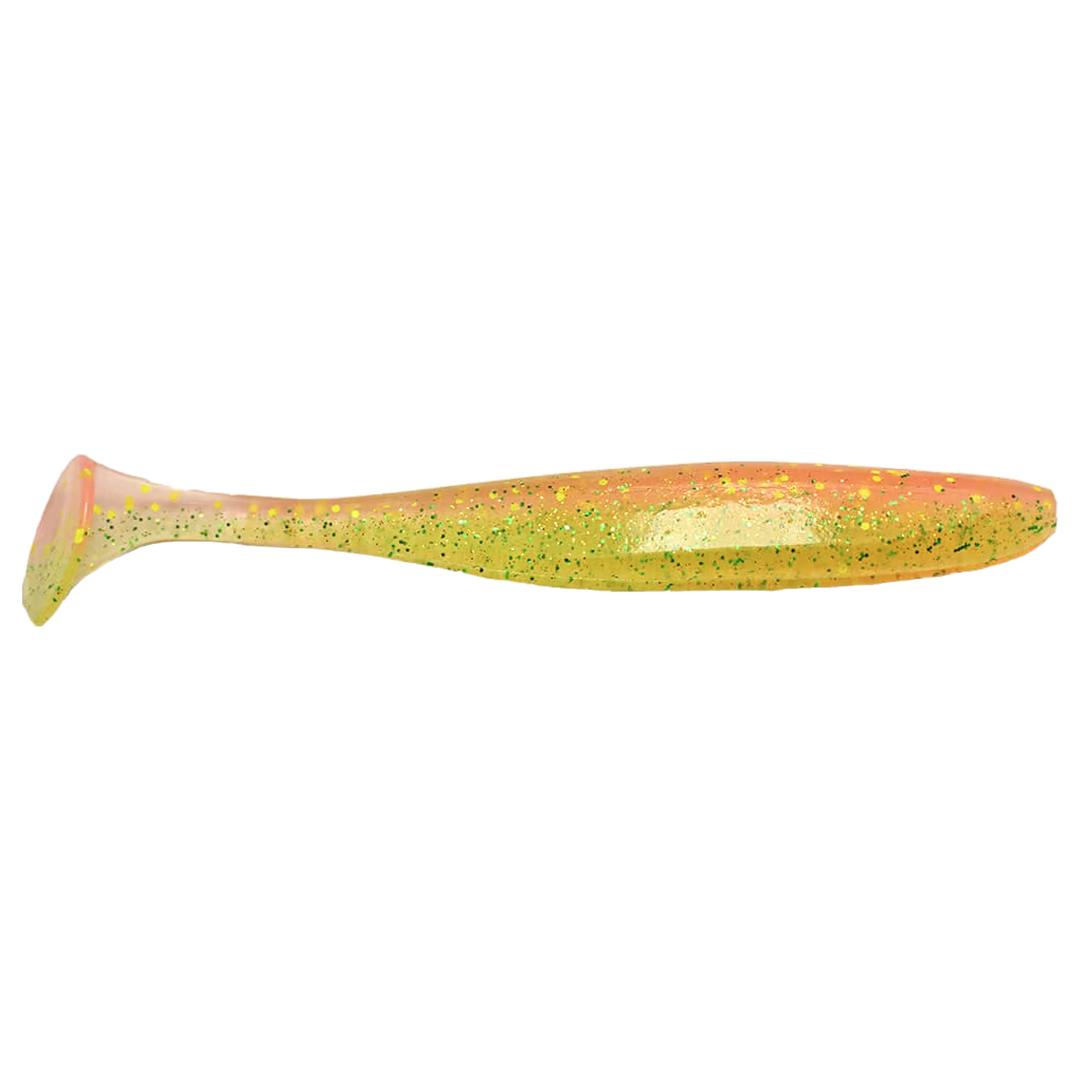 Keitech Easy Shiner Jigi 4" Sakura Pink sivulta, pää oikealla