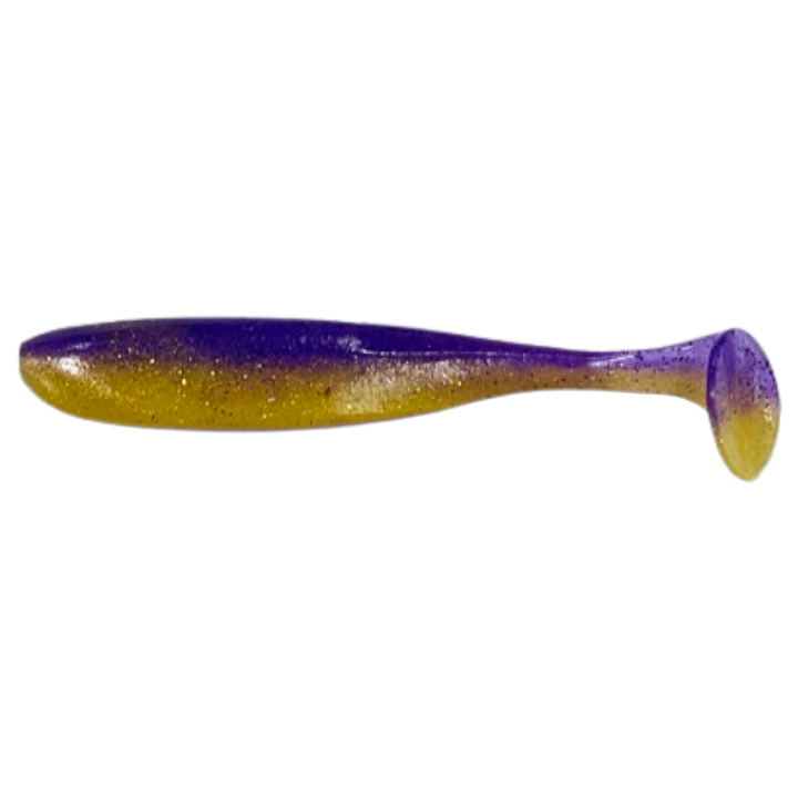 Keitech Easy Shiner Jigi 4" Sexy Perch sivulta, pää vasemmalla