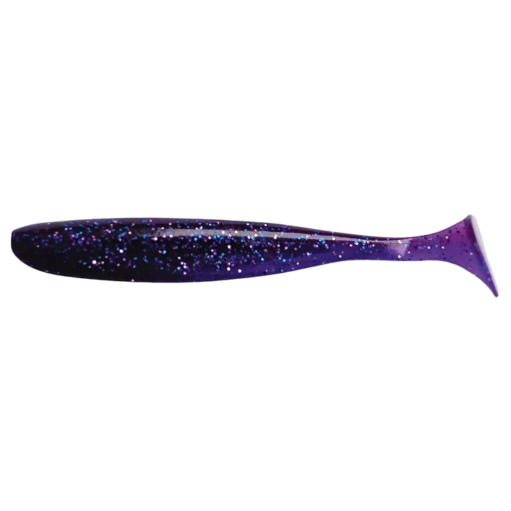 Keitech Easy Shiner Jigi 4" Violet sivulta, pää vasemmalla