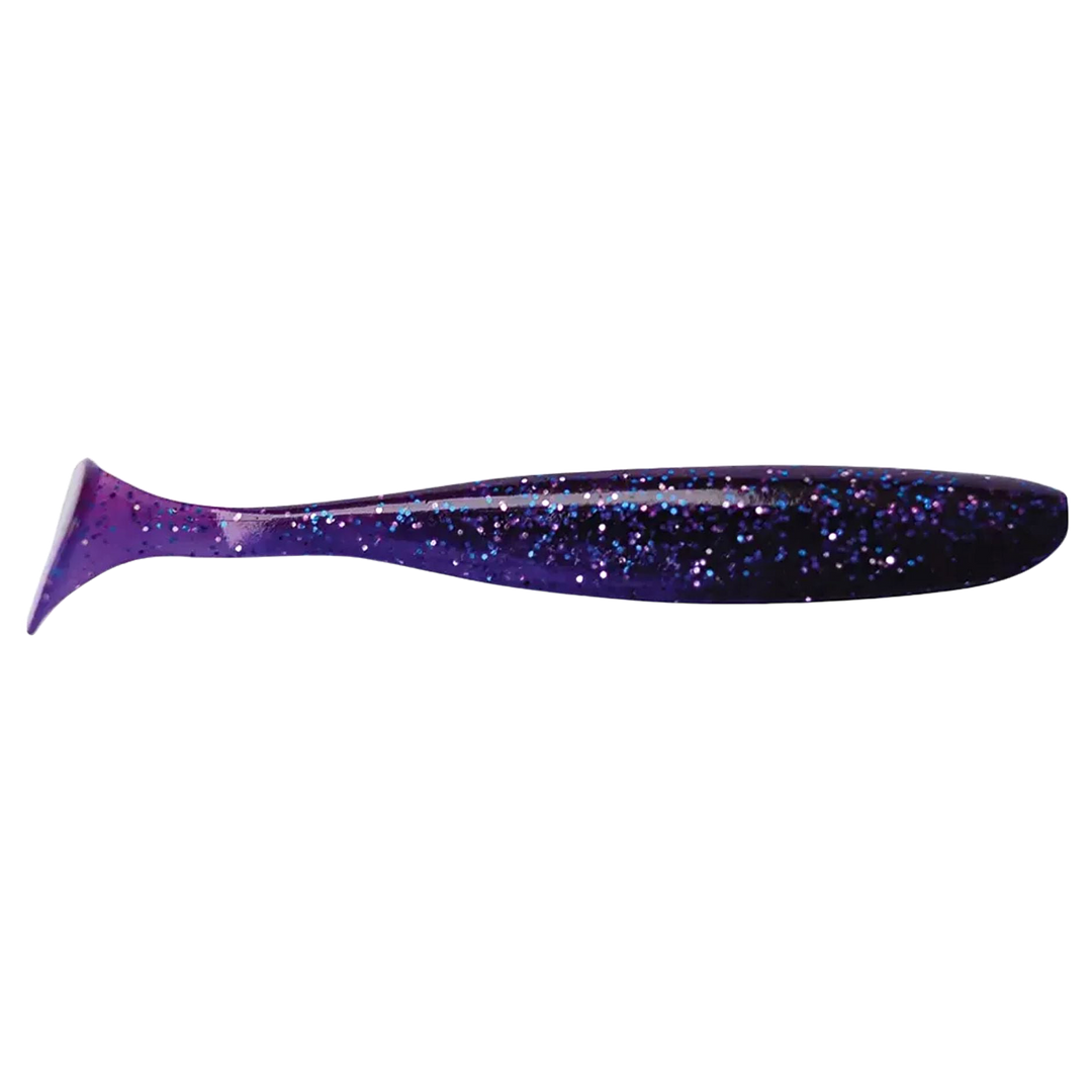 Keitech Easy Shiner Jigi 4" Violet sivulta, pää oikealla