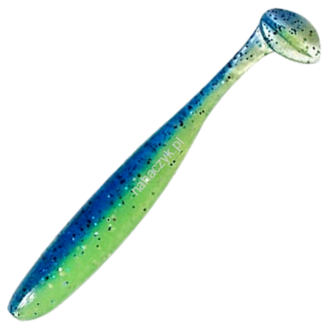 Keitech Easy Shiner Jigi 5", väri Blue X Chart: sininen selkä ja kellanvihreä kylki