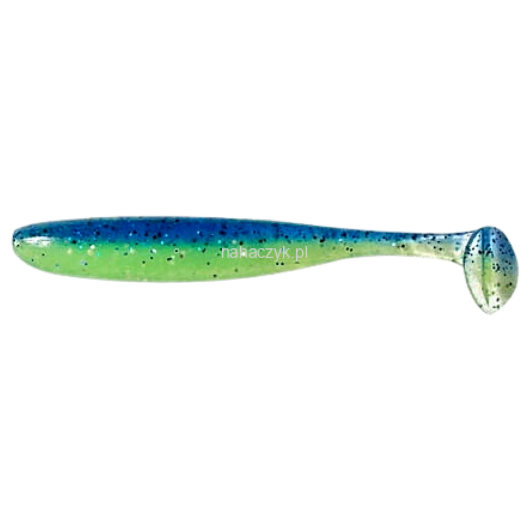 Keitech Easy Shiner Jigi 5" Blue X Chart sivulta, pää vasemmalla