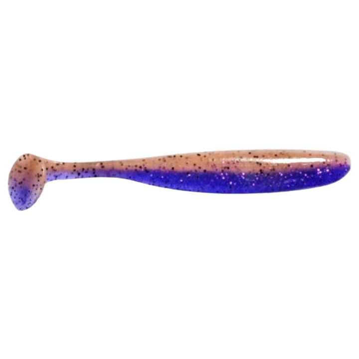 Keitech Easy Shiner Jigi 5" Purple Jerry sivulta, pää oikealla