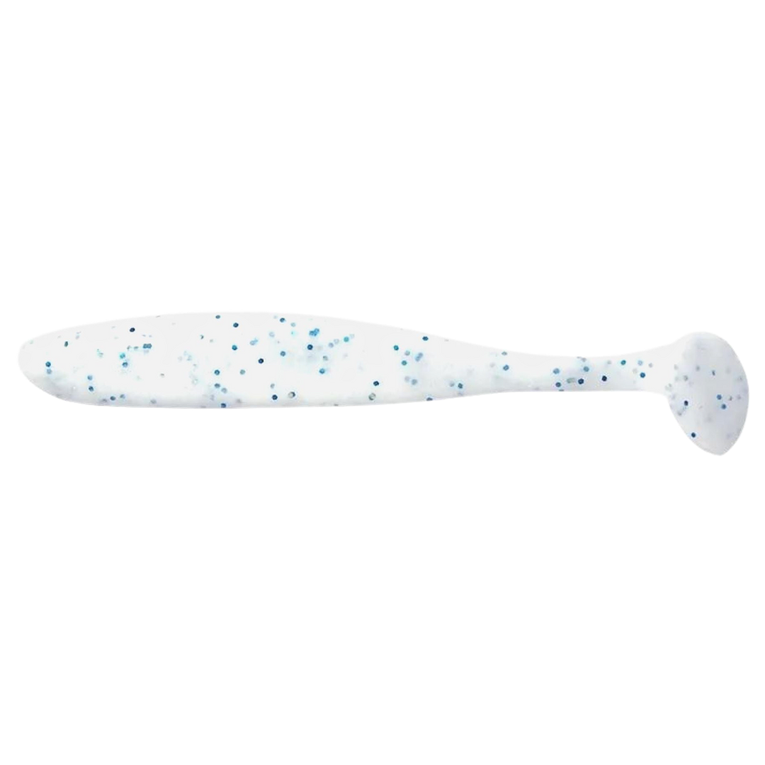 Keitech Easy Shiner Jigi 5" Snow Mint sivulta, pää vasemmalla