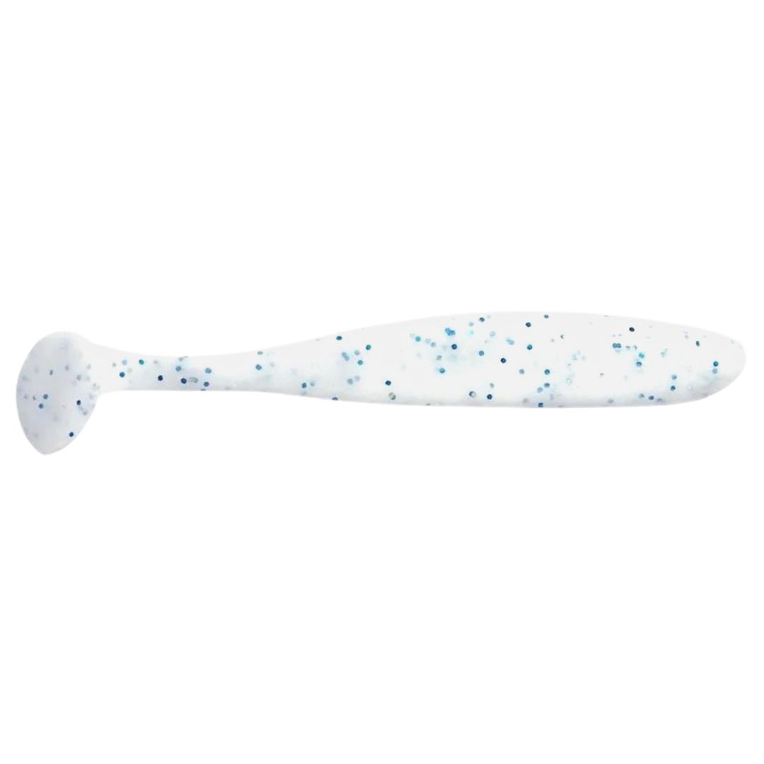 Keitech Easy Shiner Jigi 5" Snow Mint sivulta, pää oikealla