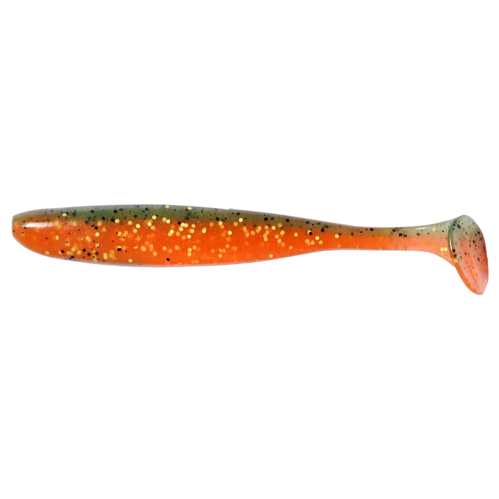 Keitech Easy Shiner Jigi 6.5" Angry Carrot sivulta, pää vasemmalla