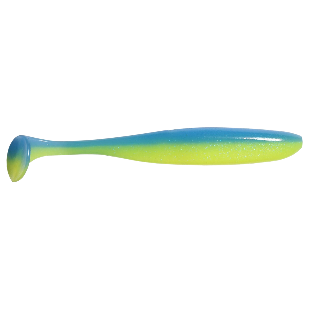 Keitech Easy Shiner Jigi 8" Electric Chart sivulta, pää oikealla
