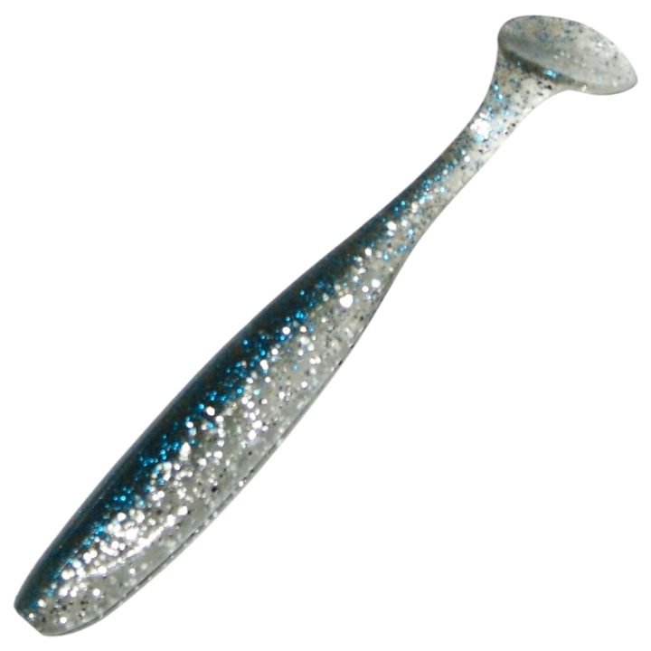 Keitech Easy Shiner Jigi 8", väri Silver Bluegill: sininen selkä ja hopeinen hileinen kylki