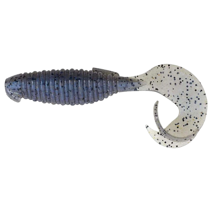 Keitech Flapper Grub Jigi 4" Problue Pepper sivulta, pää vasemmalla