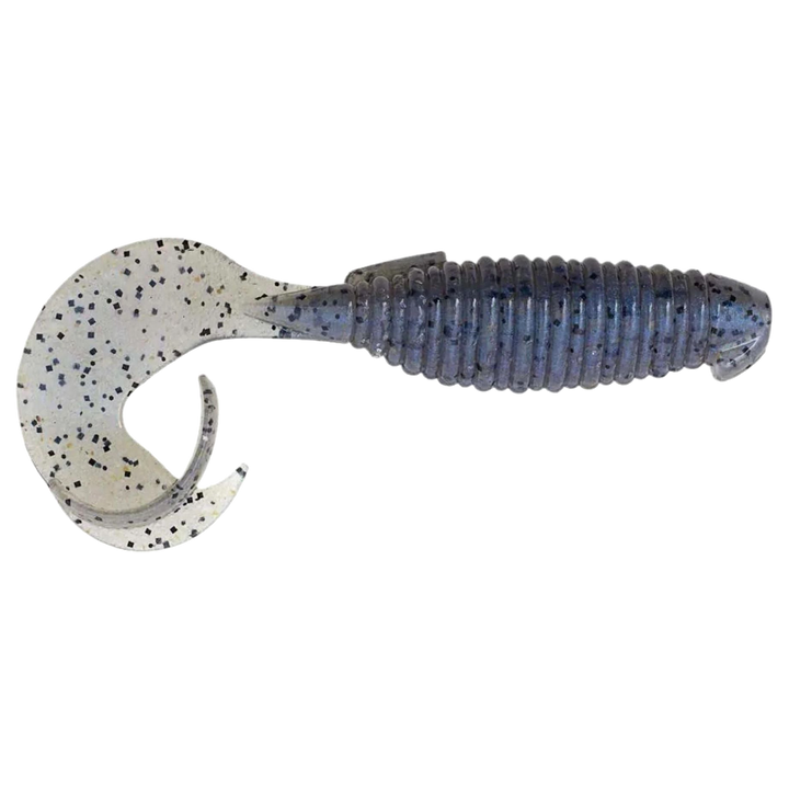 Keitech Flapper Grub Jigi 4" Problue Pepper sivulta, pää oikealla