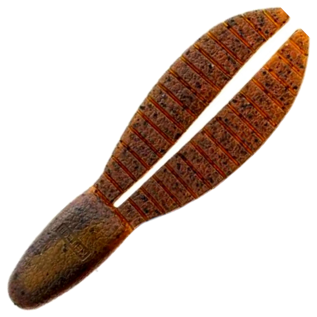Keitech Flex Chunk Large Jigi 4", väri Bama Craw: ruskea yläpuoli, oranssi alapuoli ja mustat pilkut