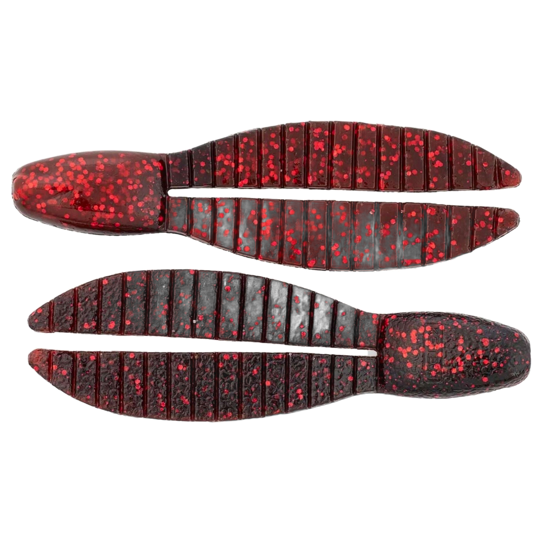 Keitech Flex Chunk Large Jigi 4" Black Cherry ylä- ja alapuolelta