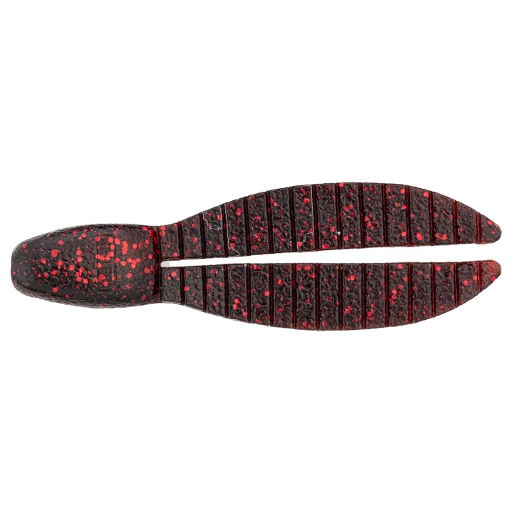 Keitech Flex Chunk Large Jigi 4" Black Cherry alapuolelta, pää vasemmalla