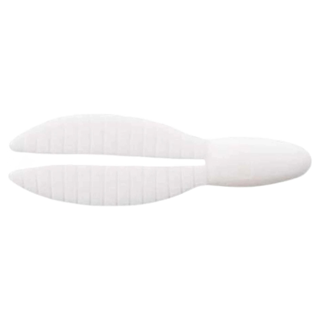 Keitech Flex Chunk Large Jigi 4" White ylhäältä, pää vasemmalla