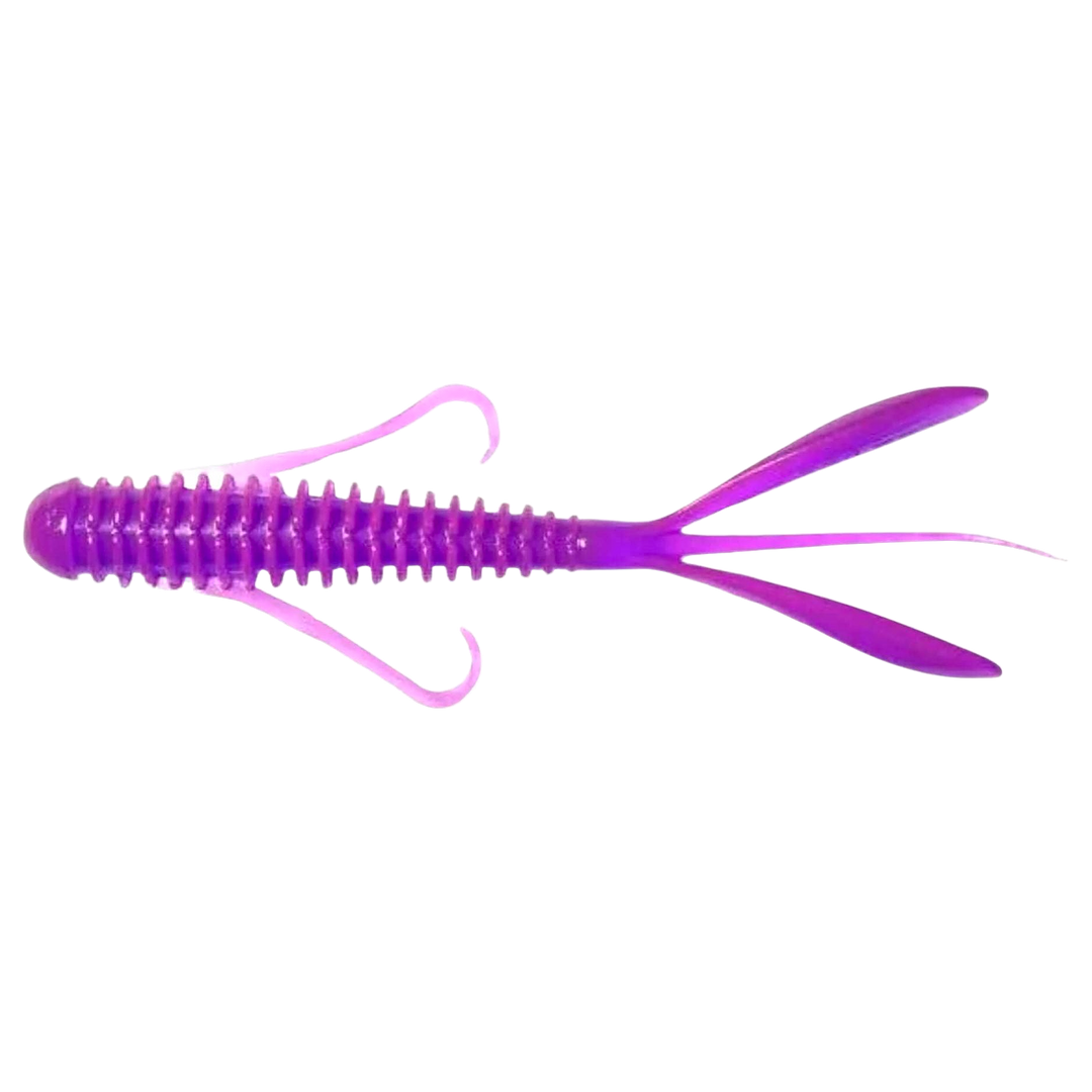 Keitech Hog Impact Jigi 3" Purple Chameleon sivulta, pää vasemmalla