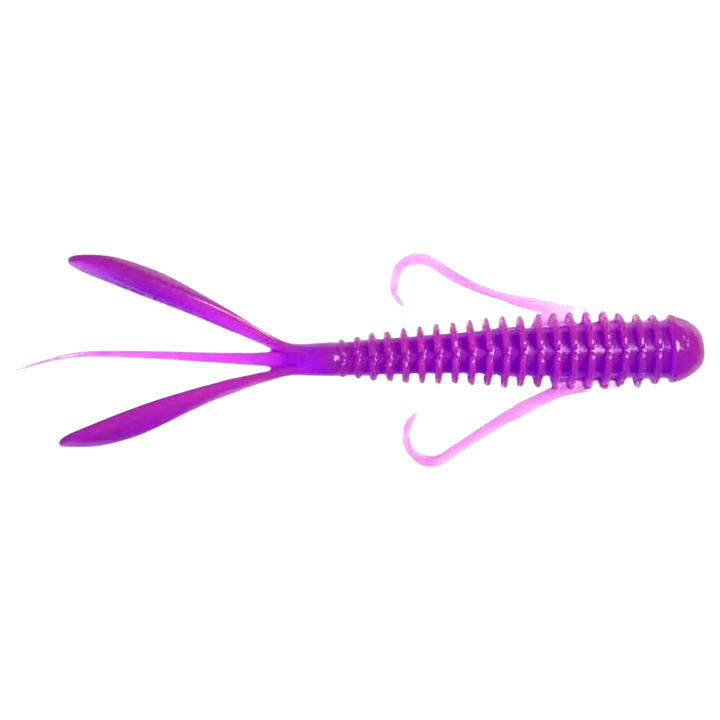 Keitech Hog Impact Jigi 3" Purple Chameleon sivulta, pää oikealla
