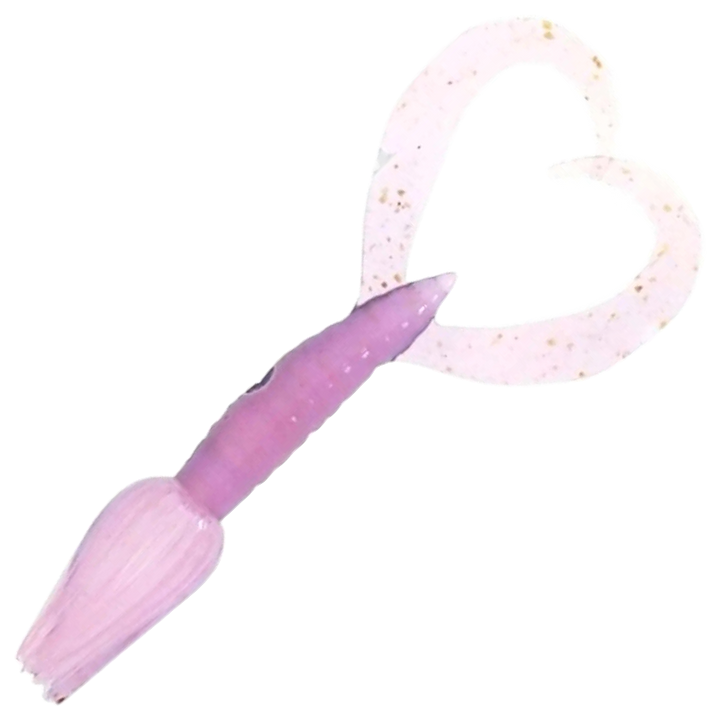 Keitech Little Spider Jigi 2", väri Bubblegum Grape: violetti selkä ja vaaleanpunainen kylki