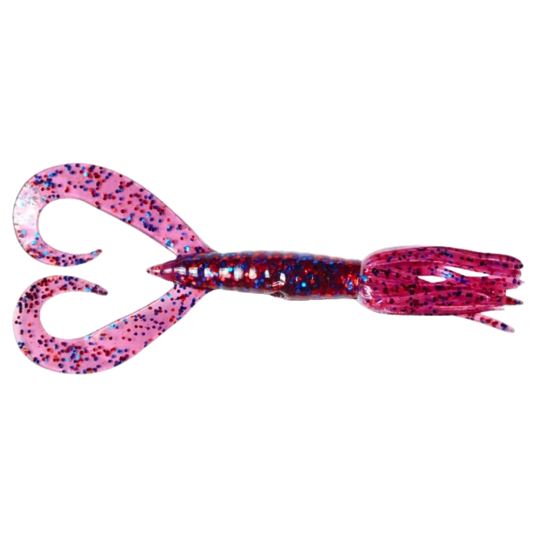Keitech Little Spider Jigi 2" Cosmos ylhäältä, pää oikealla