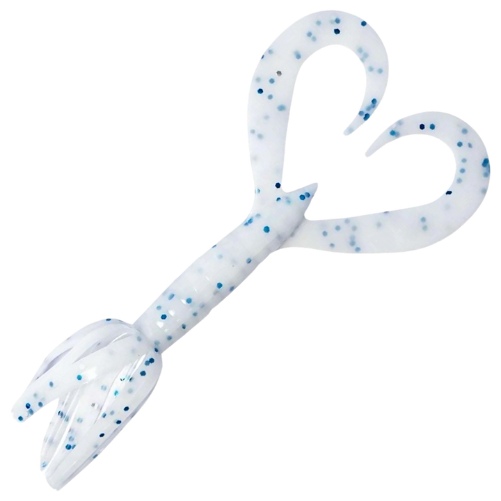 Keitech Little Spider Jigi 2", väri Snow Mint: valkoinen runko ja siniset hileet