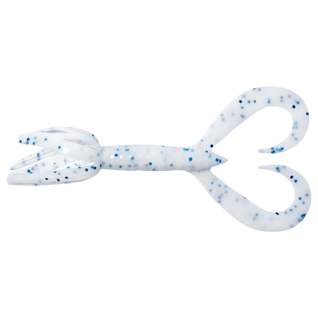 Keitech Little Spider Jigi 2" Snow Mint ylhäältä, pää vasemmalla