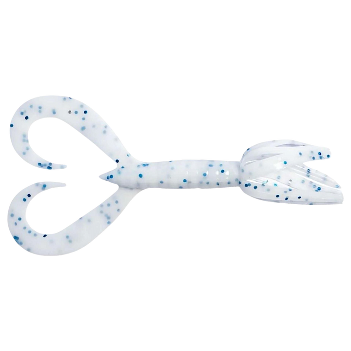 Keitech Little Spider Jigi 2" Snow Mint ylhäältä, pää oikealla