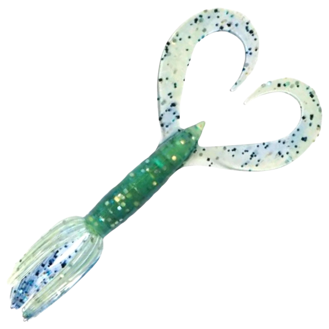 Keitech Little Spider Jigi 3", väri Blue X Chart: sininen selkä ja kellanvihreä kylki
