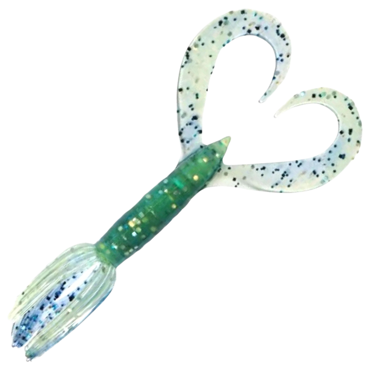Keitech Little Spider Jigi 3", väri Blue X Chart: sininen selkä ja kellanvihreä kylki