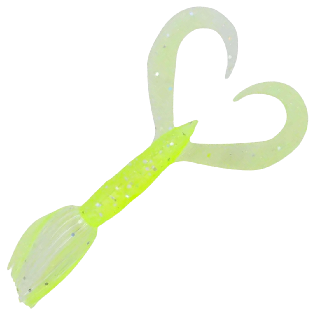 Keitech Little Spider Jigi 3", väri Chartreuse Shad: vaalea kellanvihreä runko