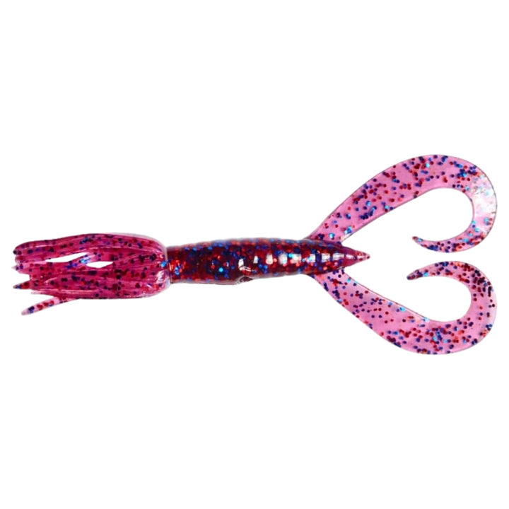 Keitech Little Spider Jigi 3" Cosmos ylhäältä, pää vasemmalla