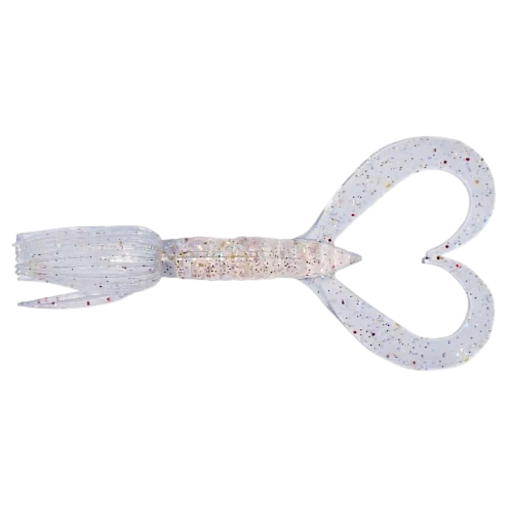 Keitech Little Spider Jigi 3" Crystal Flash ylhäältä, pää vasemmalla