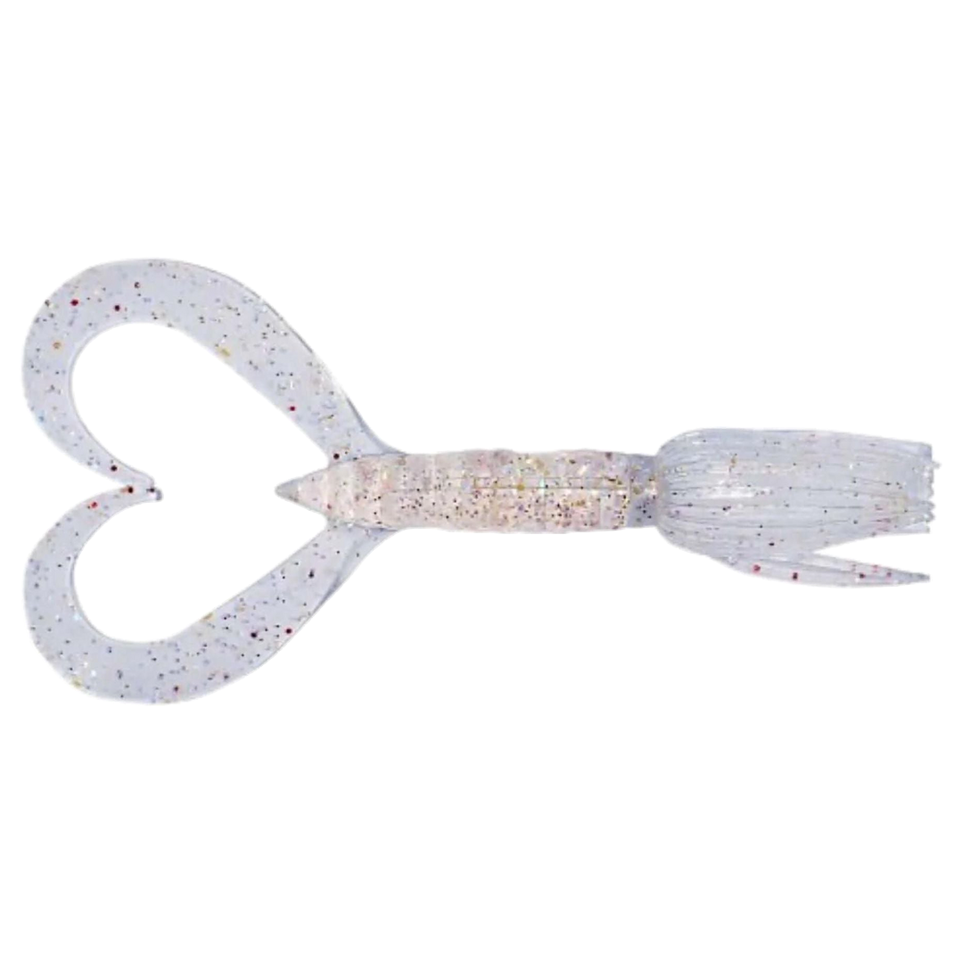 Keitech Little Spider Jigi 3" Crystal Flash ylhäältä, pää oikealla